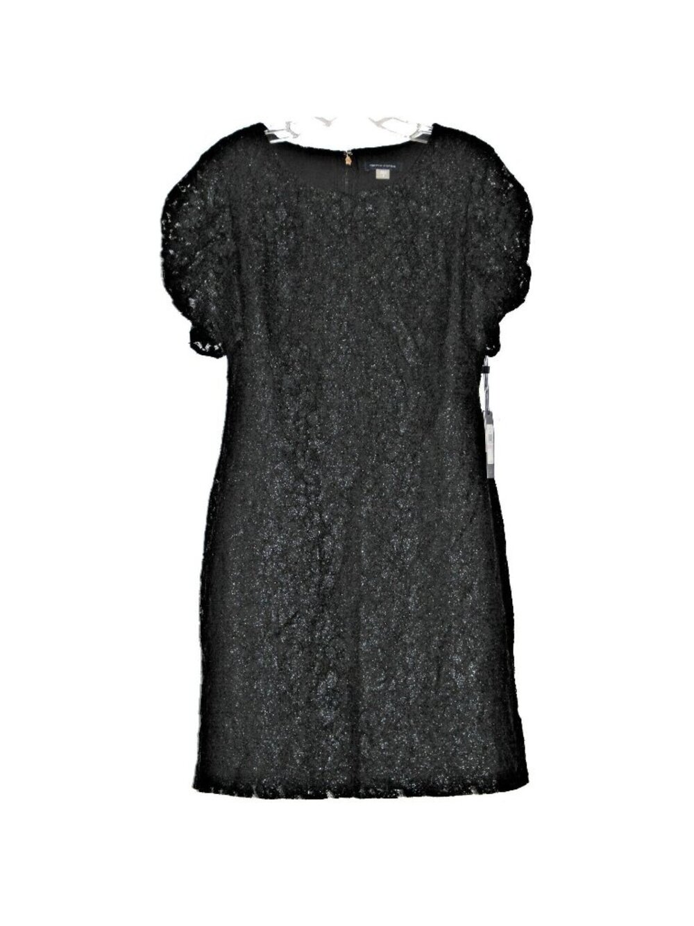 Tommy Hilfiger Dress Black Lace Shiny Party Cocktail Size 6 $139 Retail